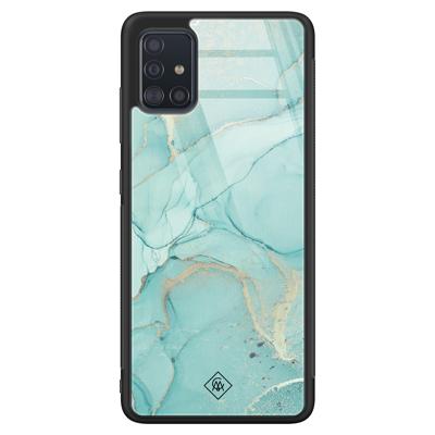 Samsung Galaxy A51 glazen hardcase - Touch of mint Samsung Galaxy A51 glazen hardcase - Touch of mint
