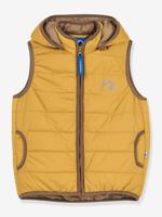 Lichtgewicht gewatteerd kindervest VANULI FINKID, zip-in binnenjas geel - thumbnail