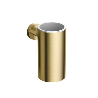 Hotbath Cobber bekerhouder 12,4 x 6,5 x 10,5 cm, geborsteld messing PVD