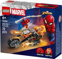 LEGO®Marvel super heroes 76335 Spider-Man versus Ghost Rider op zijn motor. - thumbnail