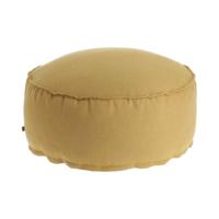 Kave Home Poef 'Maelina' 70cm, kleur Mosterdgeel - thumbnail
