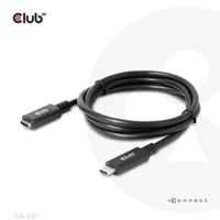 Club 3D usb-c gen 1 verlengkabel (zwart, 1 meter, 5 gbp/s, 60 watt) - thumbnail