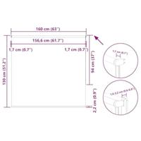 Rolgordijn verduisterend 160x130 cm stofbreedte 156,6 cm wit - thumbnail
