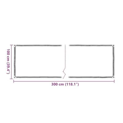 Plantenafdekking met zeilringen 1x3 m polyethyleen Plantenafdekking met zeilringen 1x3 m polyethyleen