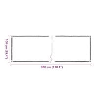 Plantenafdekking met zeilringen 1x3 m polyethyleen - thumbnail