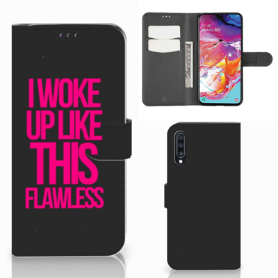 Samsung Galaxy A70 Hoesje met naam Woke Up - Origineel Cadeau Zelf Maken Samsung Galaxy A70 Hoesje met naam Woke Up - Origineel Cadeau Zelf Maken