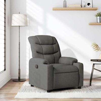 Fauteuil verstelbaar stof donkergrijs