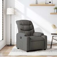 Fauteuil verstelbaar stof donkergrijs - thumbnail
