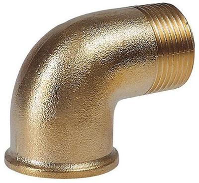 Messing knie - 3/8 Buitendraad x Binnendraad