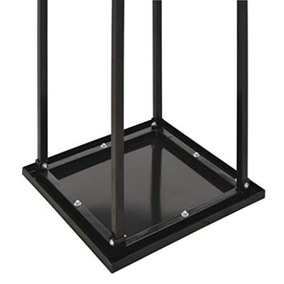VidaXL Haardhoutrek met basis 37x37x113 cm staal zwart