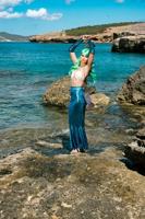 Handschoenen elleboog Zeemeermin - thumbnail