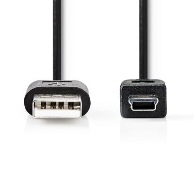 Nedis ccgt60300bk10 kabel usb 2.0 a male - mini 5-pins male 1,0 m zwart