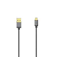 Hama Micro-USB-kabel, USB 2.0, 480 Mbit/s, metaal, 0,75 m - thumbnail