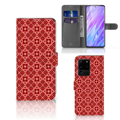 Samsung Galaxy S20 Ultra | Telefoon Hoesje | Batik Rood Samsung Galaxy S20 Ultra | Telefoon Hoesje | Batik Rood