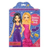 Besties fashion design kleur- en stickerboek - thumbnail