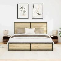 Nachtkastje 2 pcs Oud hout 40 x 39 x 37 cm Bewerkt hout - thumbnail