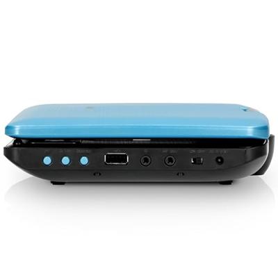 Lenco Draagbare 9" DVD-speler met USB-koptelefoon en montagebeugel Blauw / Zwart - DVP-910BU Lenco Draagbare 9" DVD-speler met USB-koptelefoon en montagebeugel Blauw / Zwart - DVP-910BU
