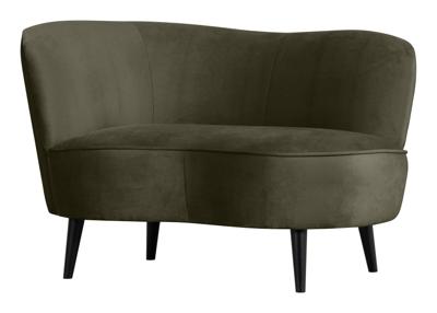 WOOOD Lounge Fauteuil 'Sara' Links, Velvet, kleur Warm Groen