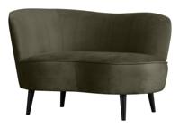 WOOOD Lounge Fauteuil 'Sara' Links, Velvet, kleur Warm Groen - thumbnail