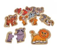 Eichhorn houten dierenpuzzel 16 stuks - thumbnail