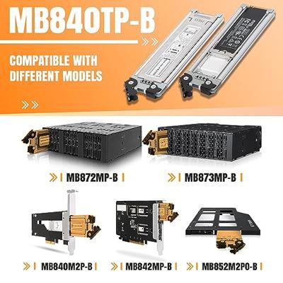 Icy Dock MB840M2P-B interfacekaart/-adapter Intern M.2 Icy Dock MB840M2P-B interfacekaart/-adapter Intern M.2