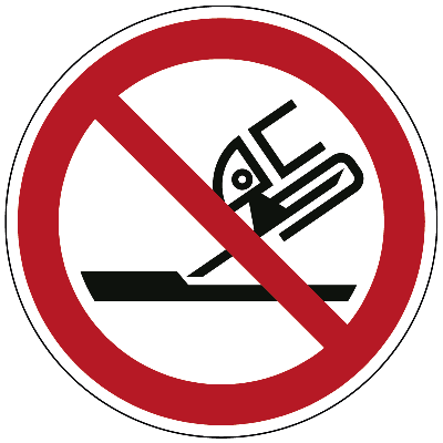 Verboden slijpschijf te gebruiken - Ø 200 mm - Sticker