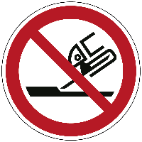 Verboden slijpschijf te gebruiken - Ø 200 mm - Sticker - thumbnail