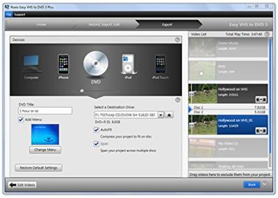 Corel Roxio Easy VHS to DVD 3 Plus video capture board USB 2.0