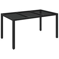 5-delige Tuinset met kussens poly rattan zwart - thumbnail