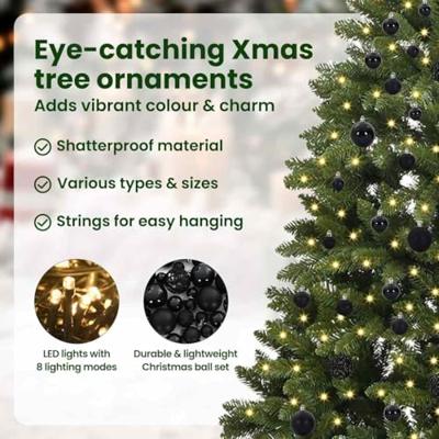 VidaXL Kunstkerstboom met 300 led groen 210 cm pvc en metaal