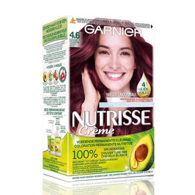 Garnier Nutrisse Crème Permanente Haarverf 4.6 Diep Rood Middenbruin