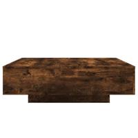 Salontafel met LED-verlichting 100x100x31 cm gerookt eikenkleur - thumbnail