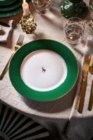 Pip Studio Dinerbord Love Birds Donkergroen 26.5cm - thumbnail