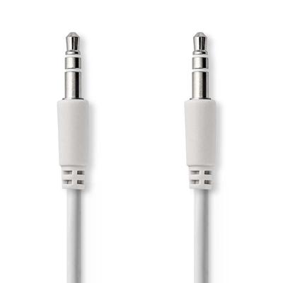 Nedis CAGP22010WT10 Stereo-audiokabel, Spiraal 3,5 Mm Male - 3,5 Mm Male 1,0 M Wit