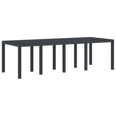 Tuin tafel Anthraciet 250 x 100 x 73 cm van poly rattan