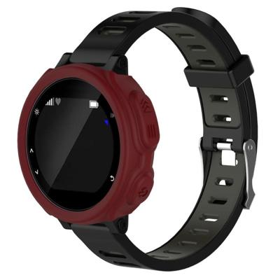Effen kleur siliconen horloge beschermhoes voor de Garmin F235 / F750(Red)