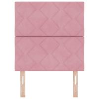 LED Hoofdbord met LED -striplichten Roze 80 cm Fluweel - thumbnail