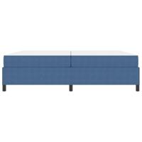 Bedframe met matras Blauw 200 x 200 cm Stof - thumbnail