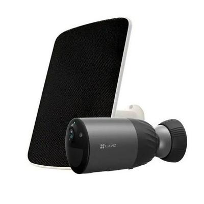 EZVIZ 4MP draadloze WLAN camera met 210 dagen batterijlevensduur en zonnepaneel, PIR bewegingssensor, kleurennachtzicht, IP66, 32GB eMMC, BC1C Kit