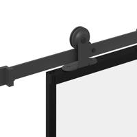 Schuifdeur met beslag 90x205 cm ESG-glas en aluminium - thumbnail