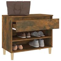 VidaXL Schoenenkast 70x36x60 cm bewerkt hout gerookt eikenkleurig - thumbnail