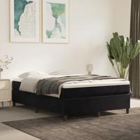 Boxspring met matras fluweel zwart 140x200 cm - thumbnail