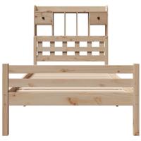 Bed met boekenkast zonder matras massief grenenhout 100x200 cm - thumbnail