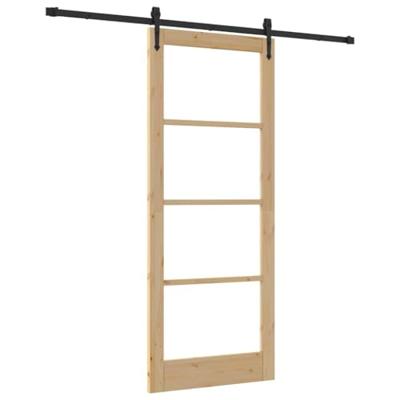 Schuifdeur ORKDAL Bruin 86 x 211 cm Hout en metaal