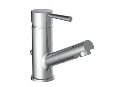 Wastafelkraan Opbouw Schütte Cornwall Eéngreepsmengkraan met Uittrekbare Mousseur Geluidloos Chroom