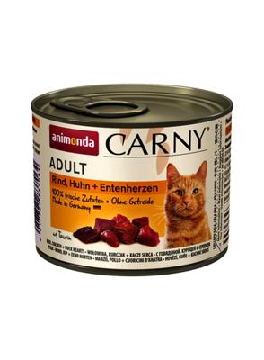 ANIMONDA Carny Adult Beef, chicken and duck hearts - nat kattenvoer - 200g