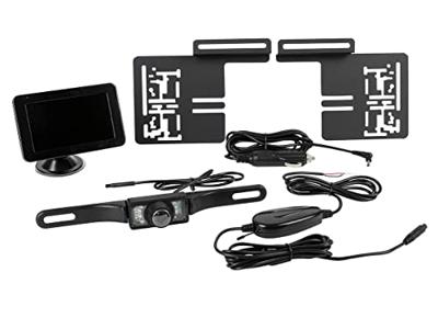 Eufab Draadloos achteruitrijcamerasysteem Afstandshulplijnen Zuignapvoet, Nummerplaathouder Zwart Eufab Draadloos achteruitrijcamerasysteem Afstandshulplijnen Zuignapvoet, Nummerplaathouder Zwart