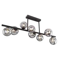 Globo Zwarte plafondlamp met smoke glasRiha - 56133-9D - thumbnail