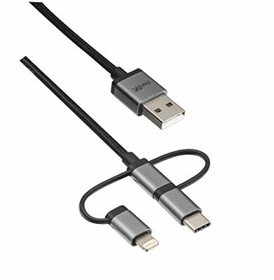 Trust 3-In-1 Usb-Kabel van 1 M voor Opladen en Synchroniseren, Zwart