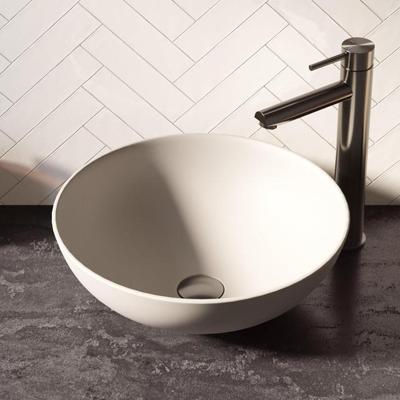 BRAUER Bowl waskom - 40x40cm - rond - keramiek - mat wit WK-BO40ROMW